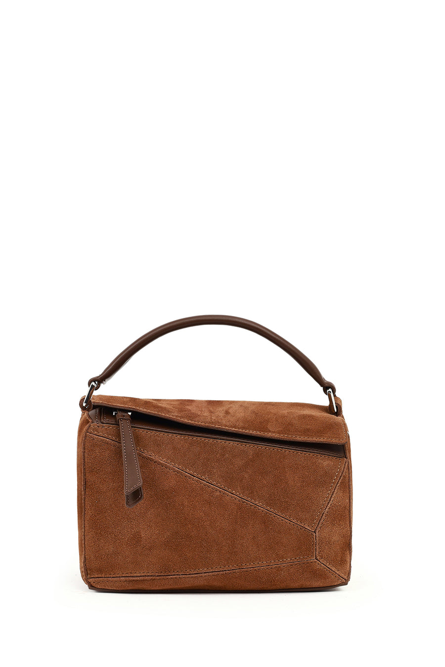 Woman Camel Long-Strap Suede Crossbody Bag