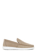 Men's Beige Nubuck Leather Loafer | Derimod