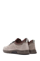 Men's Mink Lace-Up Nubuck Leather Casual Sneaker | Derimod