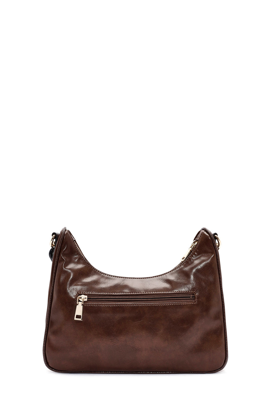 Woman Brown Double-Strap Shoulder Bag