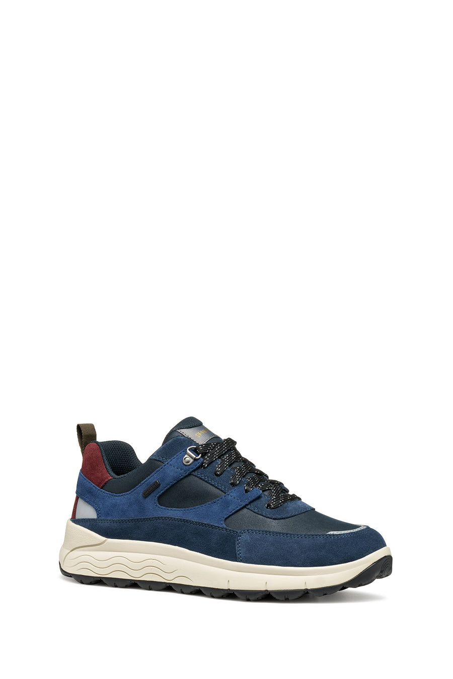 Geox Men Navy U Spherica 4X4 B Abx C - Suede Lace-Up Thick-Soled Fabric Sneaker