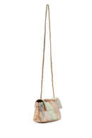 Women's Green Metallic Long Chain Strap Crossbody Bag | Derimod