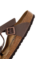 Birkenstock Women's Brown Birko-Flor Nubuck Flip Flops | Derimod