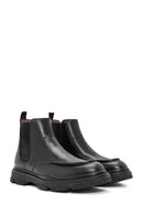 Men's Black Leather Chelsea Boots | Derimod