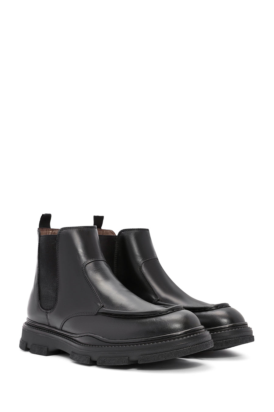 Men's Black Leather Chelsea Boots
