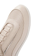 Women's Beige Lace-Up Leather Comfort Shoes | Derimod