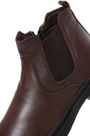 Men's Brown Leather Casual Chelsea Boots | Derimod