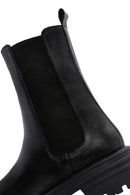 Women's Black Leather Chelsea Boots | Derimod