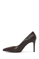 Woman Brown Thin-heeled Leather Stiletto | Derimod