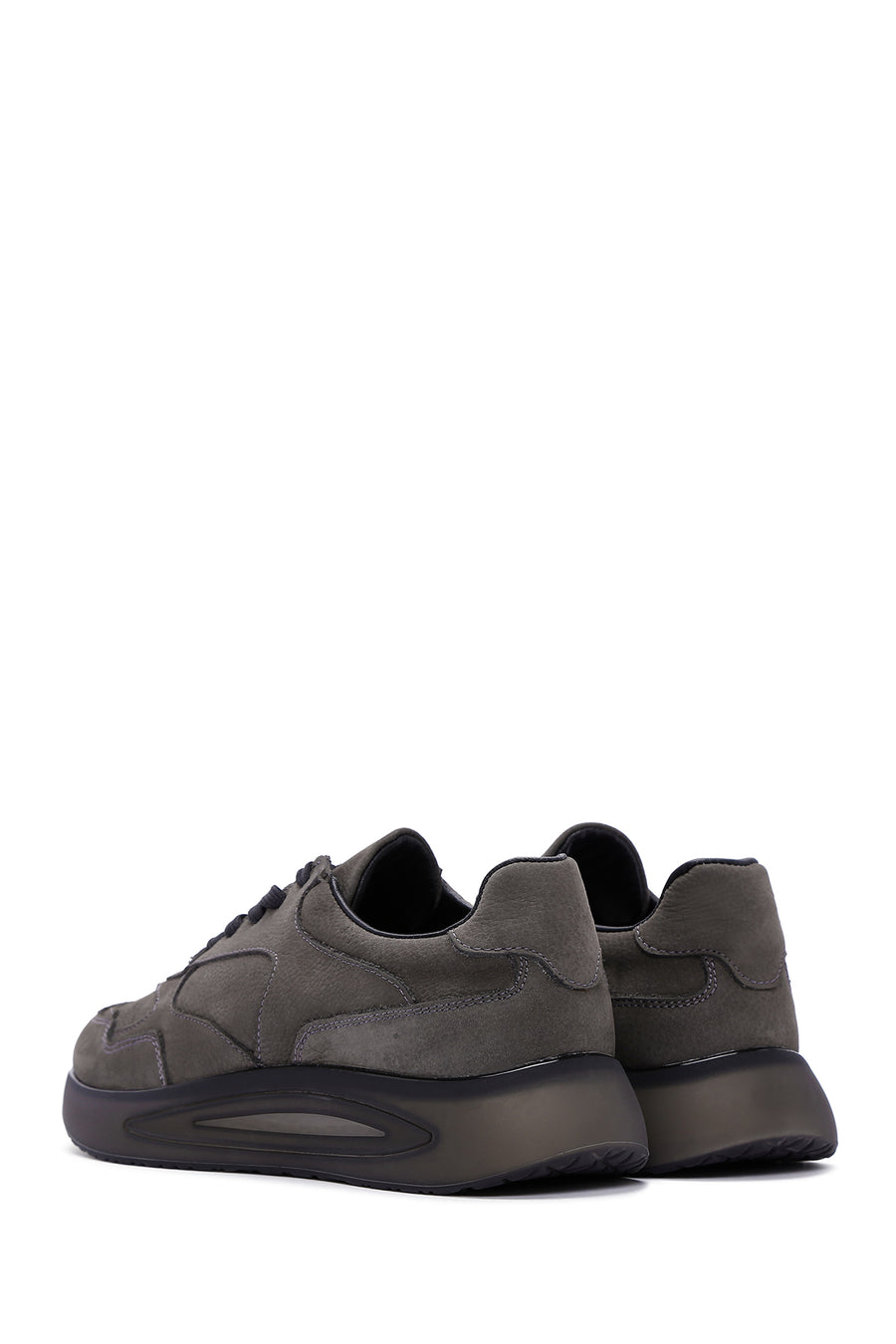 Men's Gray Nubuck Leather Sneaker