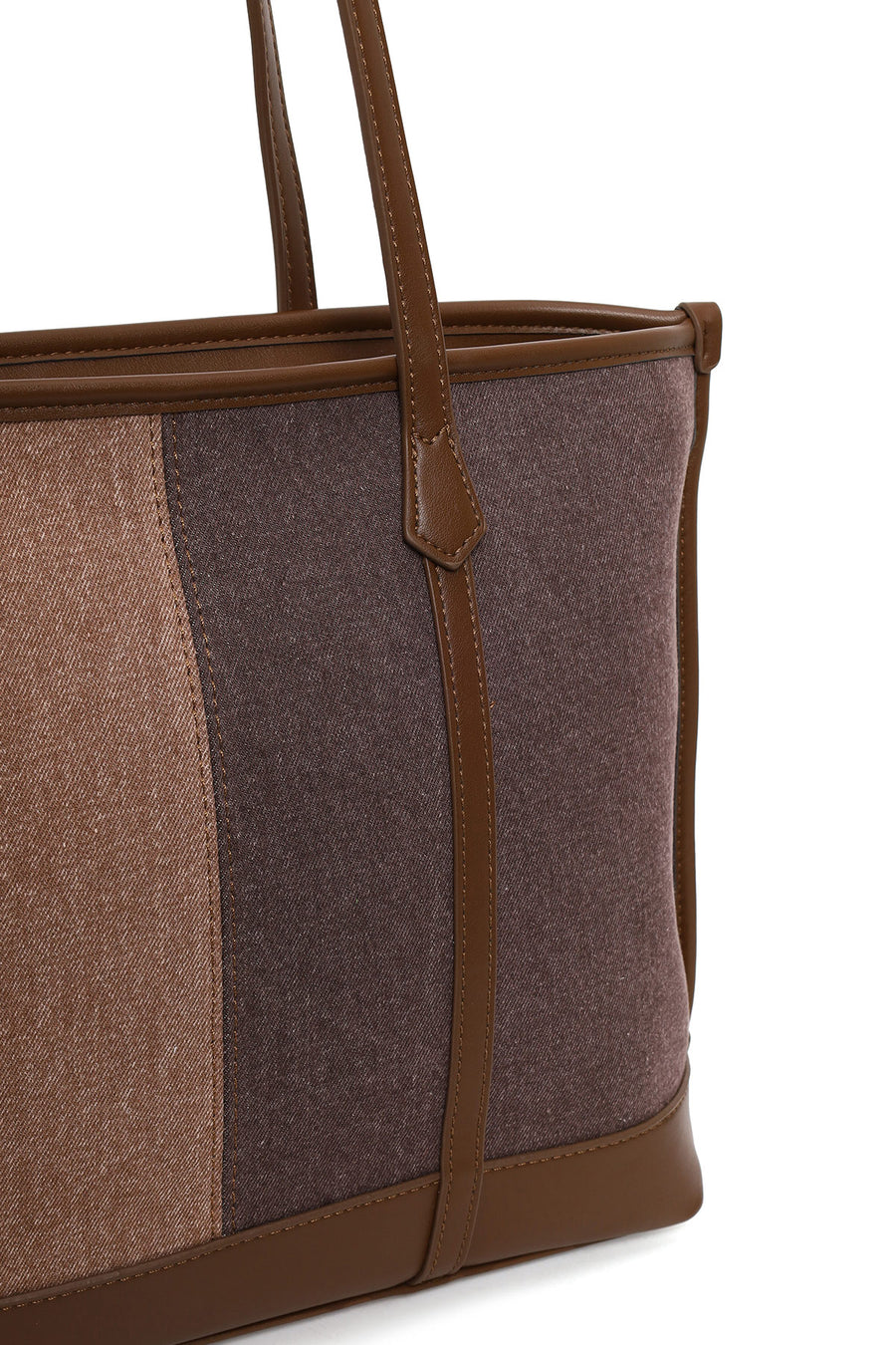 Woman Brown Fabric Shoulder Bag