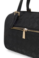 Woman Black Long-Strap Printed Shoulder Bag | Derimod