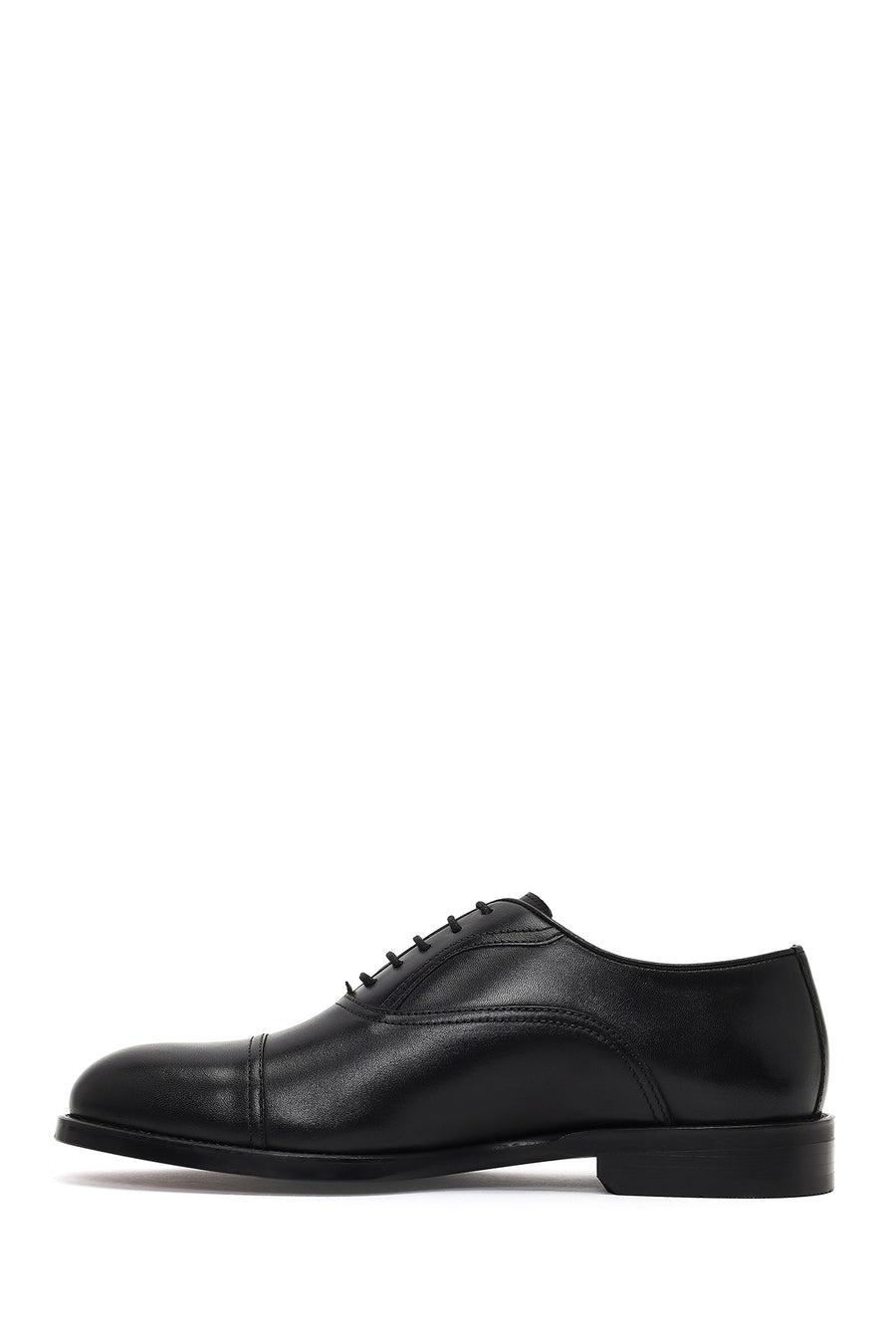 Men's Black Lace-Up Leather Classic Shoe