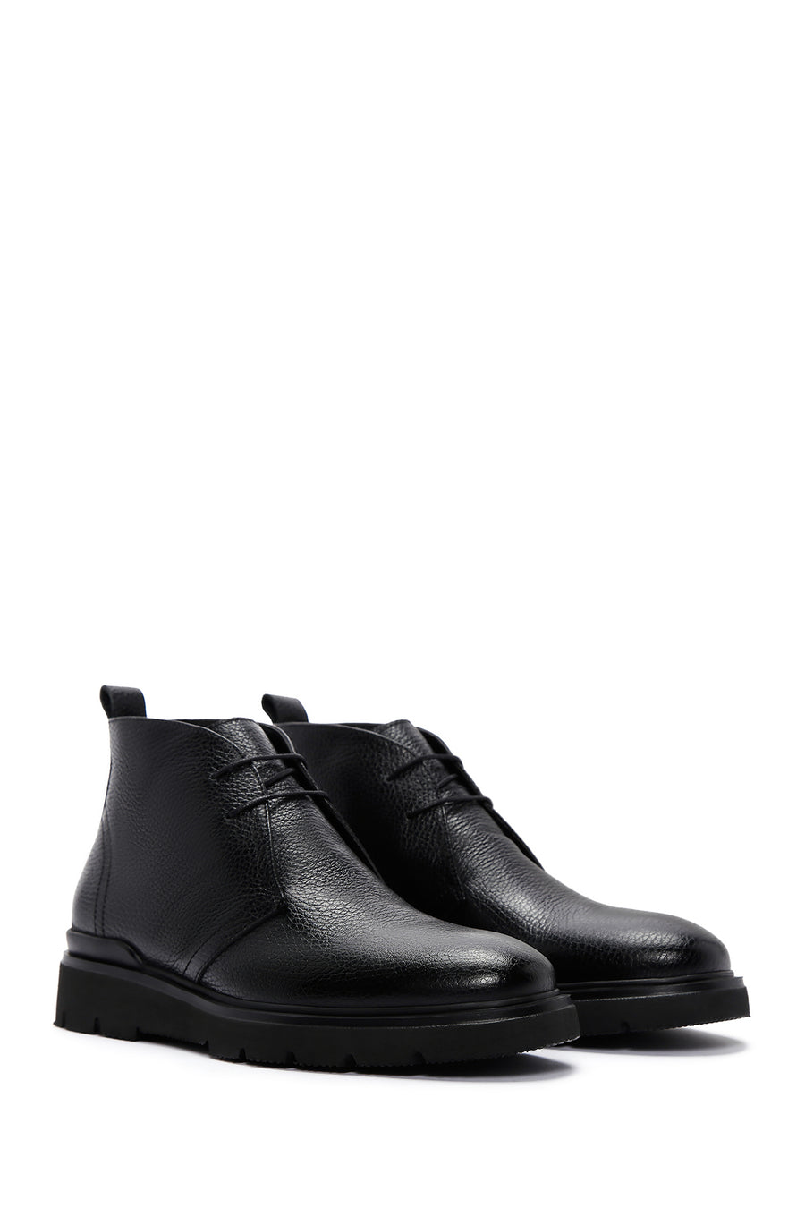 Men's Black Leather Casual Boots