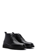 Men's Black Leather Casual Boots | Derimod