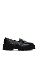 Women's Black Buckle Loafer | Derimod