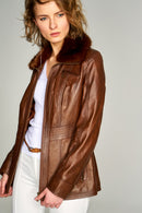 Mira Women's Leather Jacket | Derimod