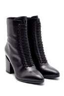 Women's Leather Heel Detailed Boots | Derimod