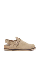 Women's Camel Back Tie Suede Leather Sandals | Derimod