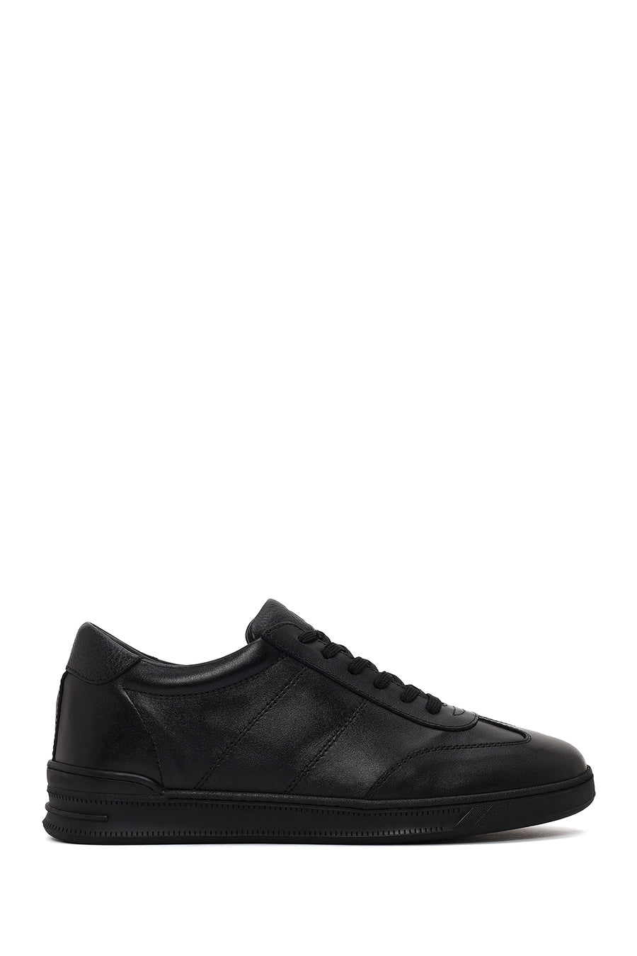 Male Black Lace-up Leather Casual Sneaker WM837002DV | Derimod