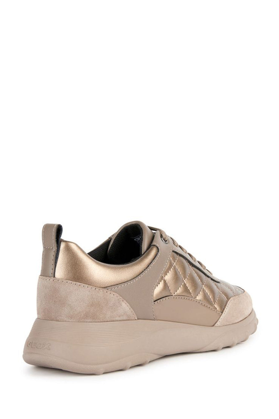 Geox Kadın Altın D Alleniee Bağcıklı Kalın Tabanlı Spor Sneaker