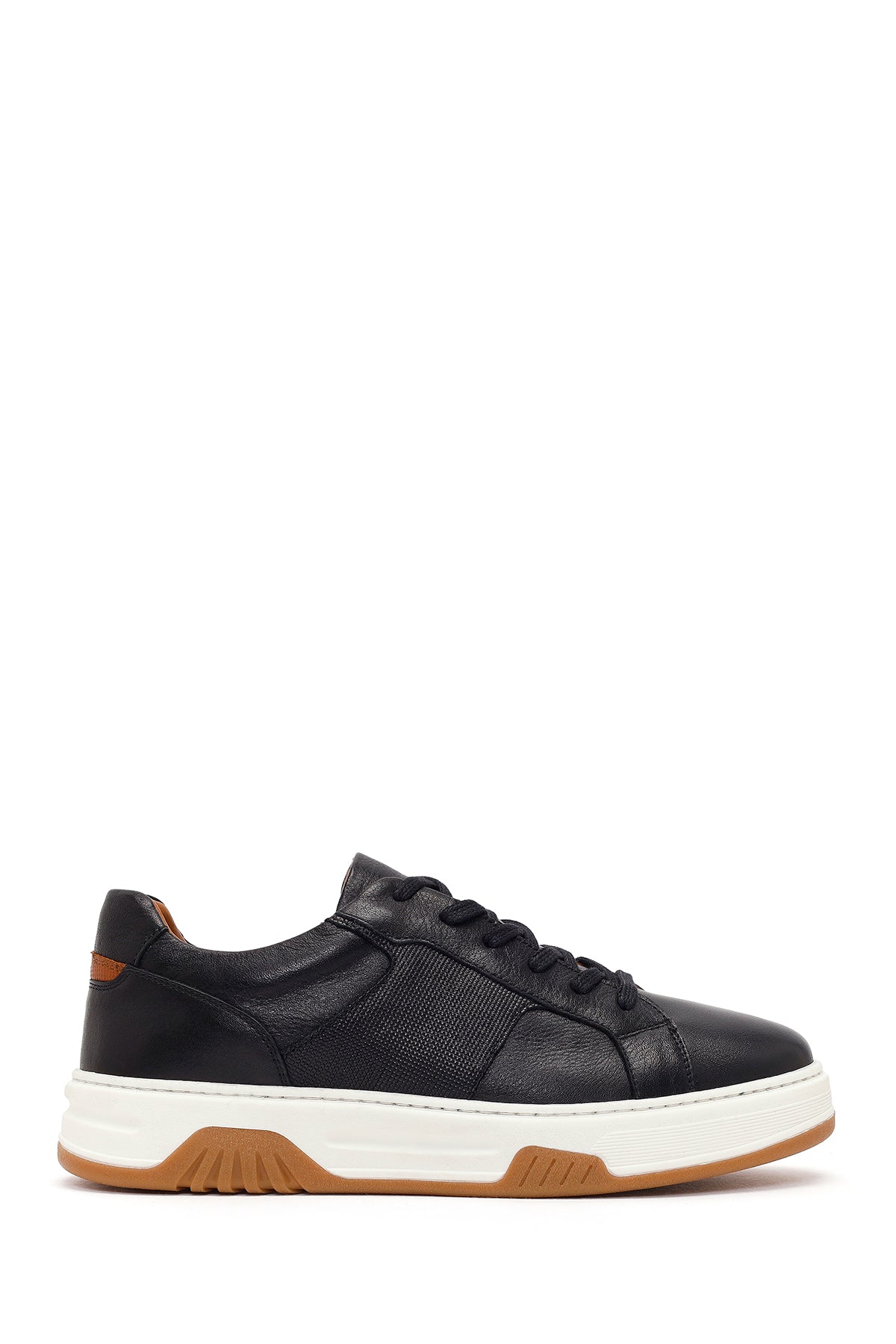 Erkek Siyah Kalın Tabanlı Bağcıklı Deri Sneaker 26SFD688218 | Derimod