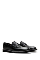 Men's Black Leather Casual Loafer | Derimod