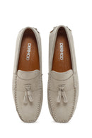 Men's Beige Suede Leather Loafer | Derimod