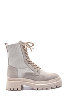 Women's Leather Boots with Socks | Derimod