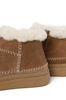Woman Tan Zip Closure Chunky Sole Suede Teddy Boots | Derimod