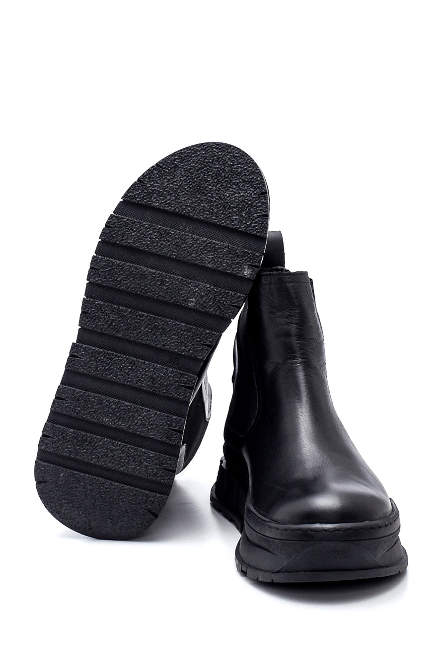 Women's Leather Thick Soled Boots