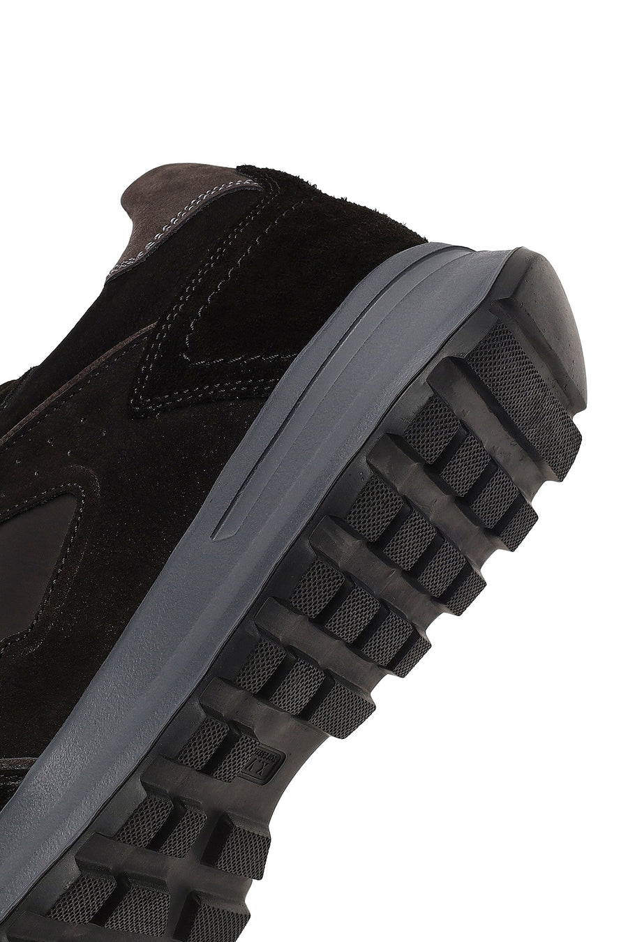 Men's Black Lace-Up Leather Sneaker