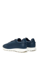 Erkek Lacivert Deri Sneaker | Derimod