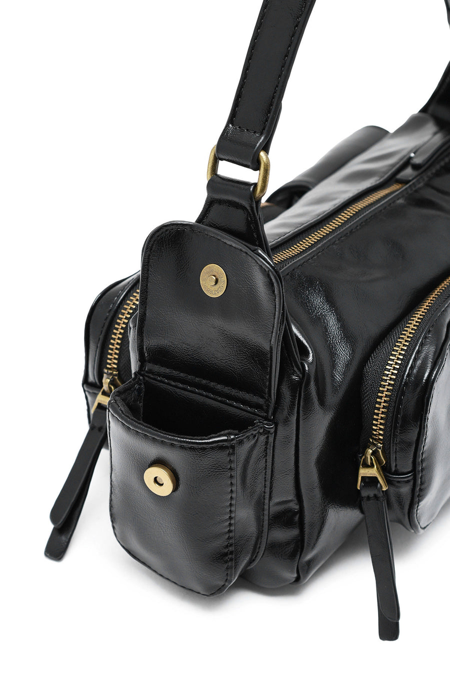 Women's Black Long Strap Shoulder Bag
