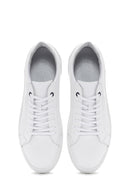 Men's White Lace-up Leather Sneaker | Derimod