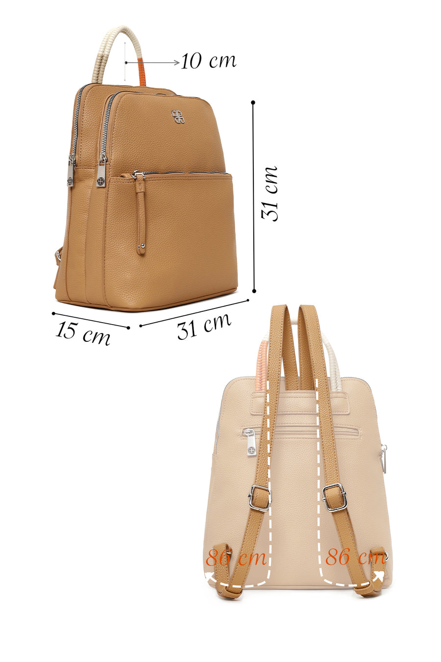 Woman Camel Backpack