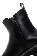 Women's Black Zippered Thick Soled Boots | Derimod