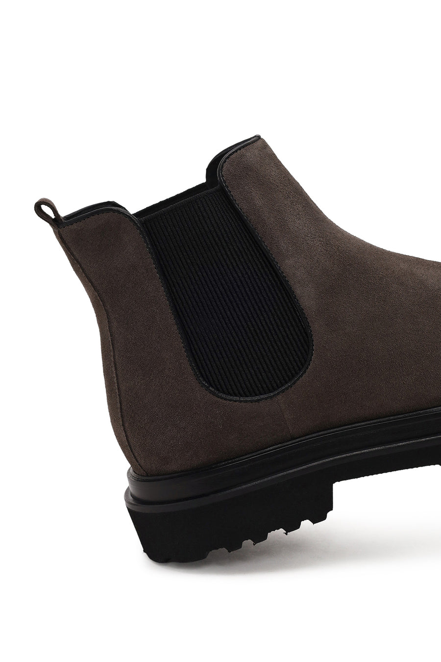 Derimod Black Male Gray Suede Chelsea Boots