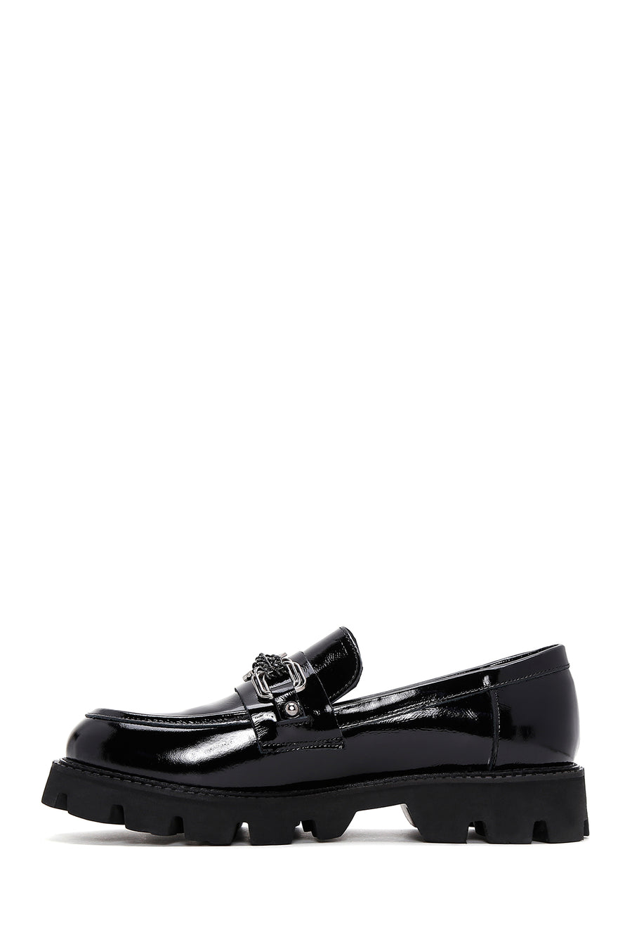 Women's Leather Patent Leather Masculine Loafer
