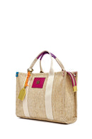 Women's Beige Long Strap Straw Shoulder Bag | Derimod