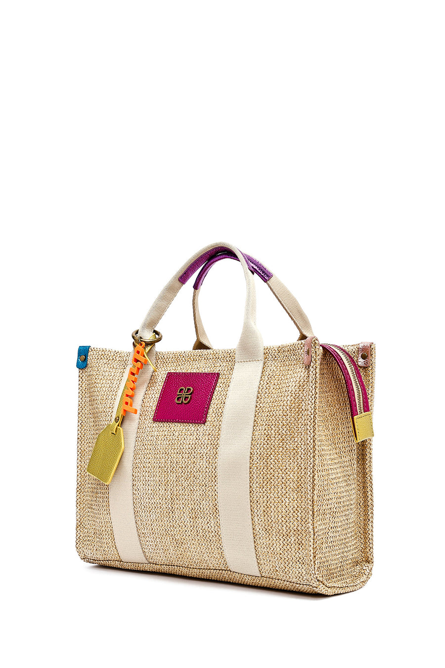 Women's Beige Long Strap Straw Shoulder Bag