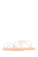 Women's Beige Transparent Jelly Flat Sandals | Derimod