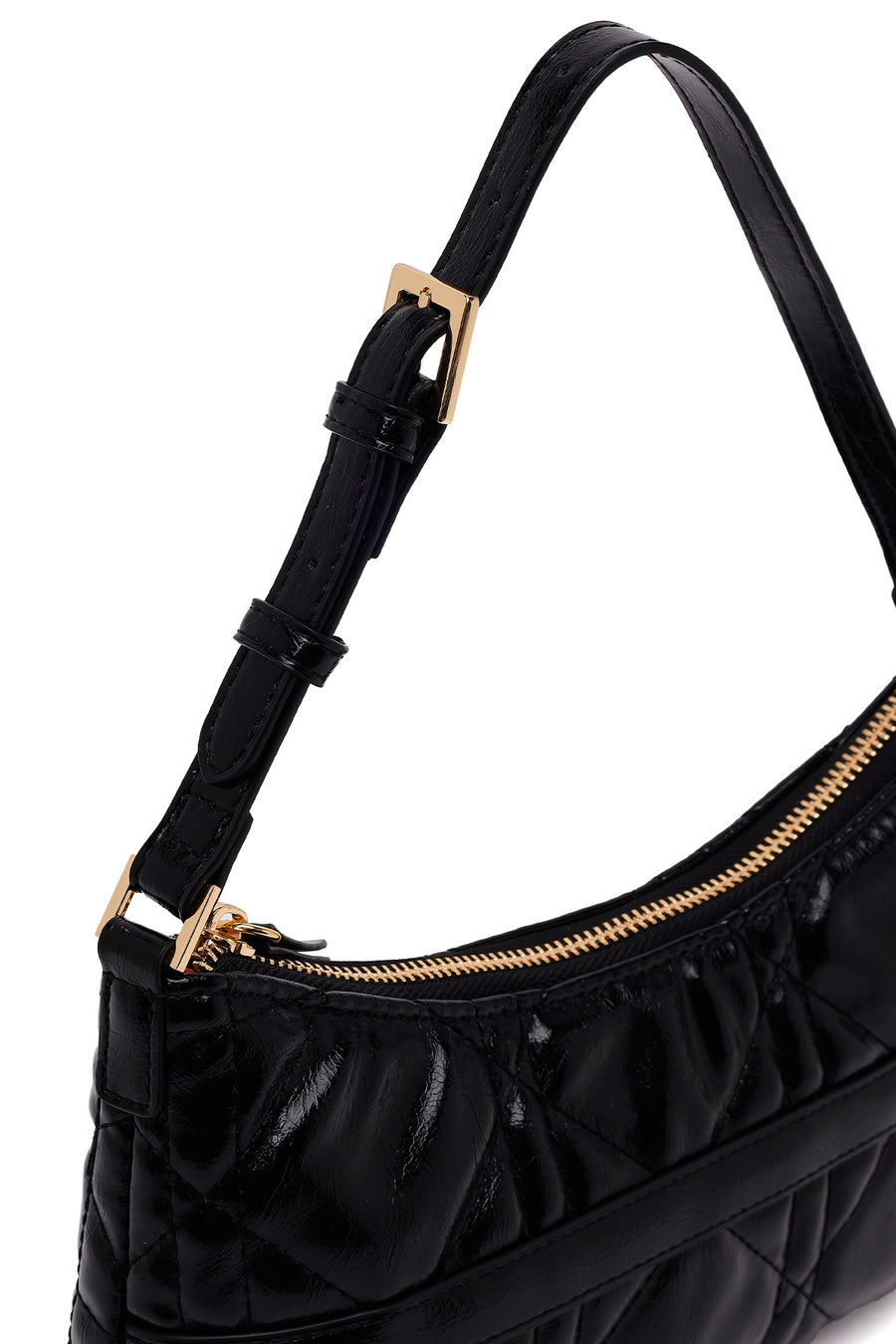 Woman Black Long Chain-Strap Shoulder Bag