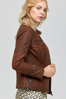 Gala Women's Leather Jacket | Derimod