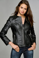 Linet Women's Leather Jacket | Derimod