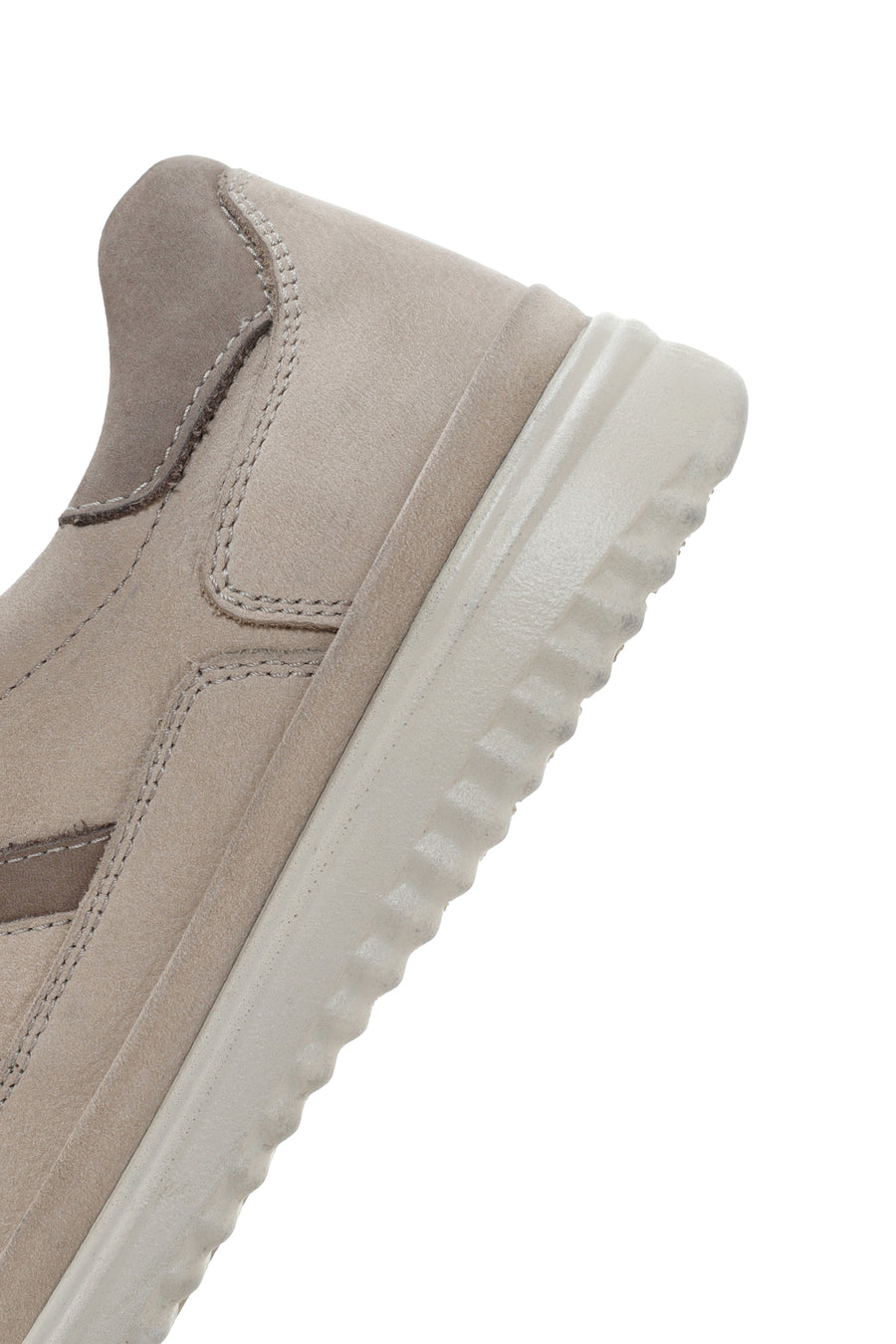 Erkek Bej Bağcıklı Nubuk Deri Sneaker