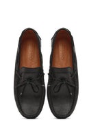Men's Black Leather Casual Loafer | Derimod