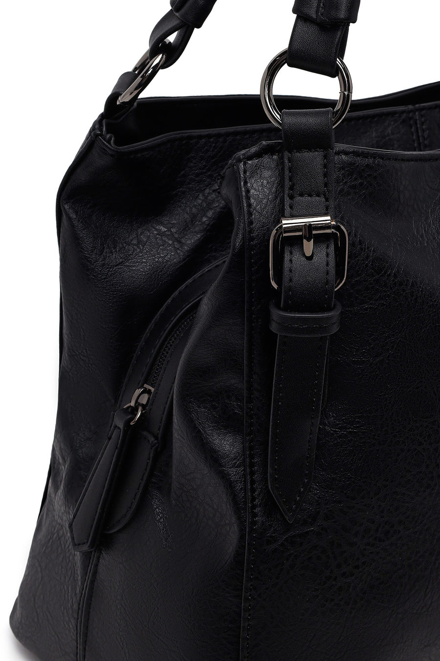 Woman Black Long-Strap Shoulder Bag