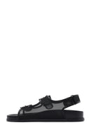 Women's Black Stone Buckle Sandals | Derimod