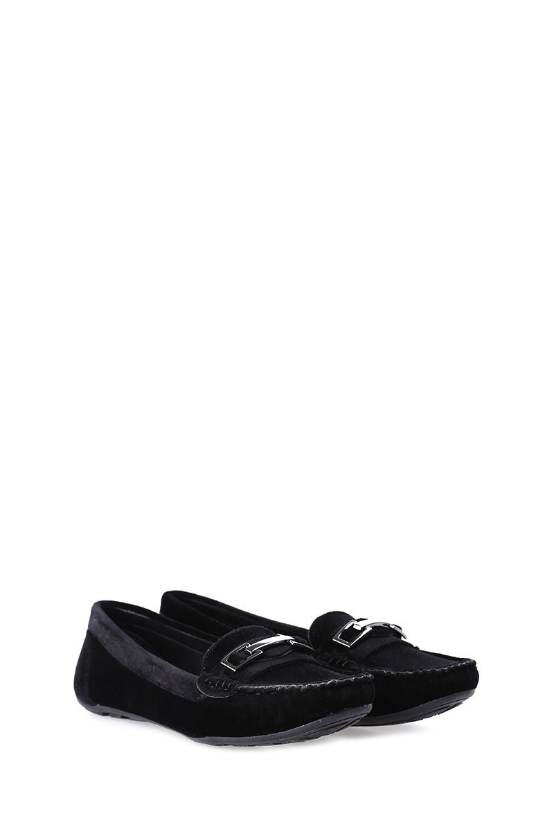 Tokalı Kadın Süet Loafer
